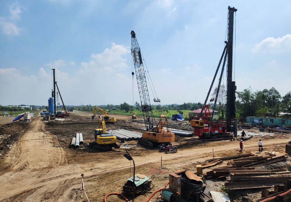 Công trường thi công thực tế dự án Vành đai 3 HCM