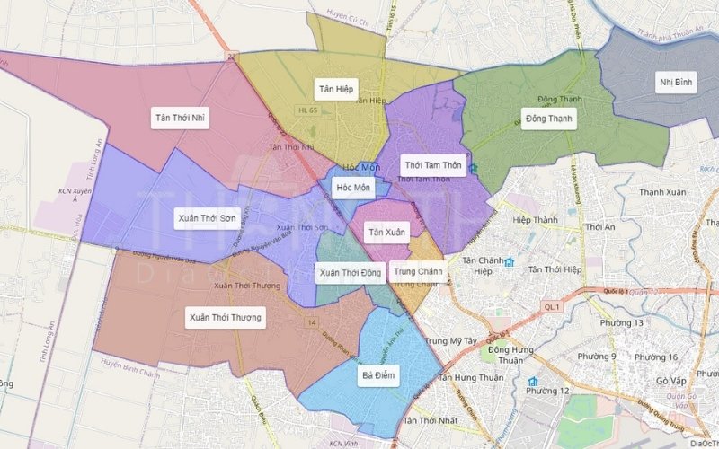 Bản đồ quy hoạch hạ tầng năm 2026 tác động đến giá đất Hóc Môn hiện nay