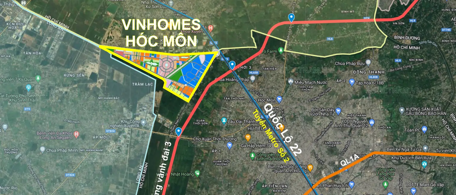 Mặt bằng dự án vinhomes hóc môn tân thới nhì hóc môn thành phố hồ chí minh chi tiết