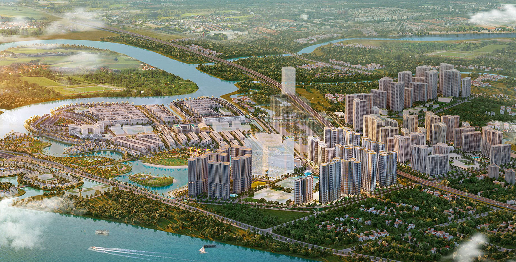 Phối cảnh quy hoạch dự án chung cư vinhome hóc môn hiện đại