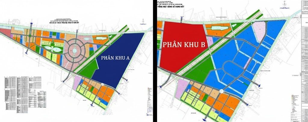 Mặt bằng dự án hỗ trợ phân tích giá nhà Vinhome Hóc Môn theo phân khu