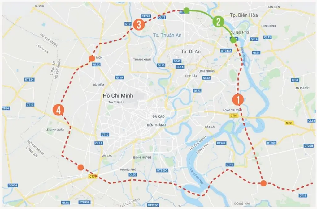 Quy hoạch các khu đô thị hiện đại xung quanh trục dự án vành đai 3 Hóc Môn