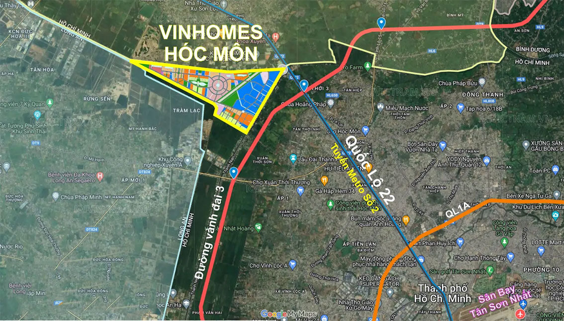 Vị trí thuận lợi của Vinhomes Hóc Môn trong mạng lưới giao thông TP.HCM