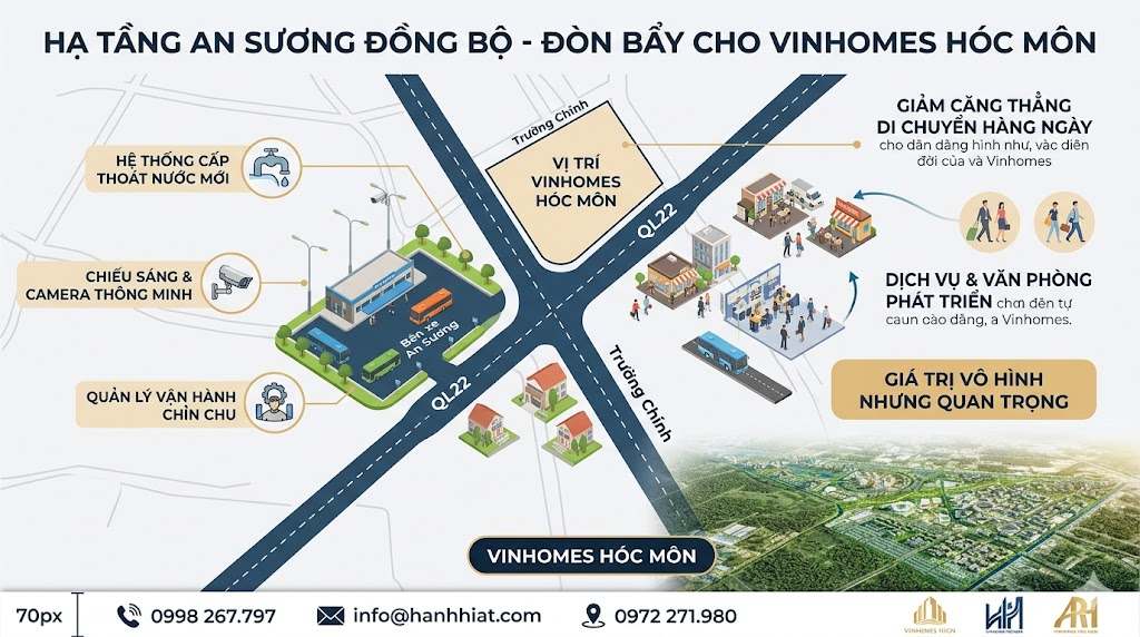 Để đáp ứng nhu cầu giao thương ngày càng tăng, hạ tầng kỹ thuật tại Bến xe An Sương Quốc lộ 22 liên tục được nâng cấp. Các hệ thống thoát nước, chiếu sáng và camera giám sát thông minh đã được lắp đặt đồng bộ, mang lại vẻ mỹ quan đô thị hiện đại. Sự chỉn chu trong quản lý vận hành tại Bến xe An Sương Quốc lộ 22 cũng là một điểm cộng lớn, tạo ấn tượng tốt cho du khách và cư dân khi bước vào cửa ngõ thành phố. Sự phát triển này cũng thúc đẩy các loại hình kinh doanh dịch vụ, văn phòng xung quanh Bến xe An Sương Quốc lộ 22 phát triển theo. Đối với những người làm việc tại trung tâm hoặc các khu công nghiệp, việc có một điểm trung chuyển như Bến xe An Sương Quốc lộ 22 giúp giảm bớt căng thẳng khi di chuyển hàng ngày. Đây là giá trị vô hình nhưng cực kỳ quan trọng mà chỉ những ai thực sự trải nghiệm cuộc sống tại vinhomes hóc môn ở xã nào mới có thể cảm nhận hết được.