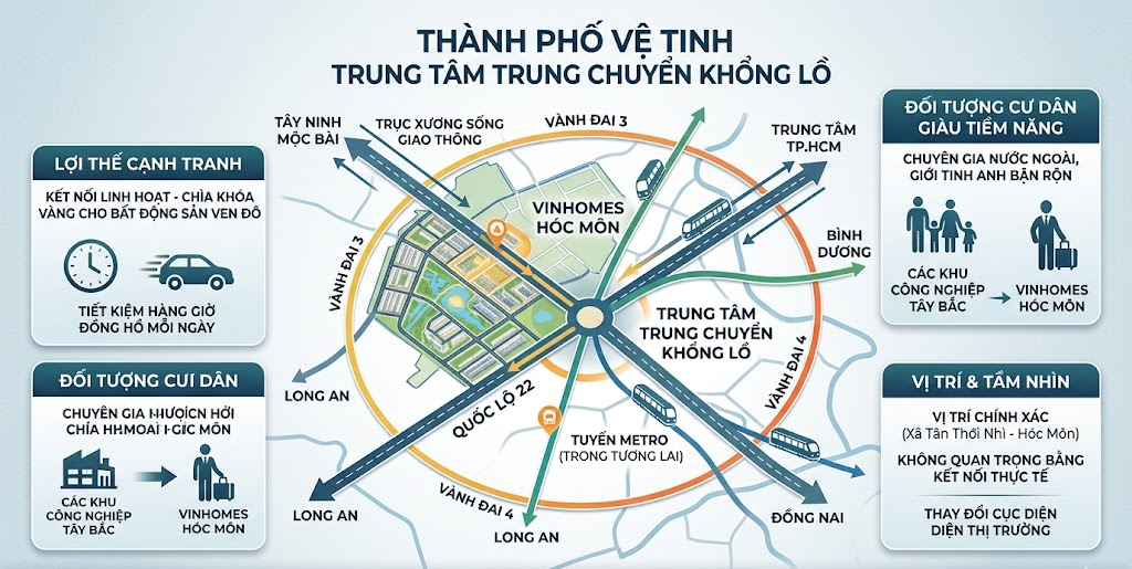 Mạng lưới giao thông vệ tinh xoay quanh Quốc lộ 22