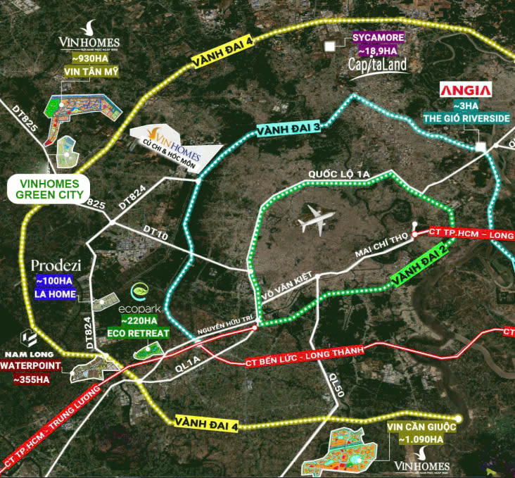 Quy hoạch đường vành đai 4 và cơ hội chiếm lĩnh vị thế chiến lược tại dự án Vinhomes Hóc Môn