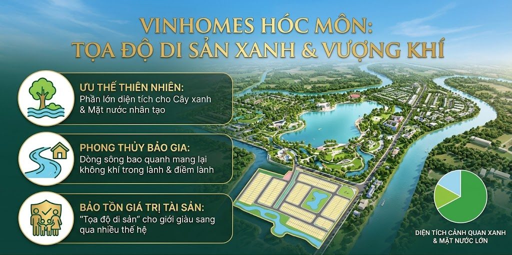 Địa chỉ Vinhomes Hóc Môn nơi sở hữu không gian sống xanh lý tưởng
