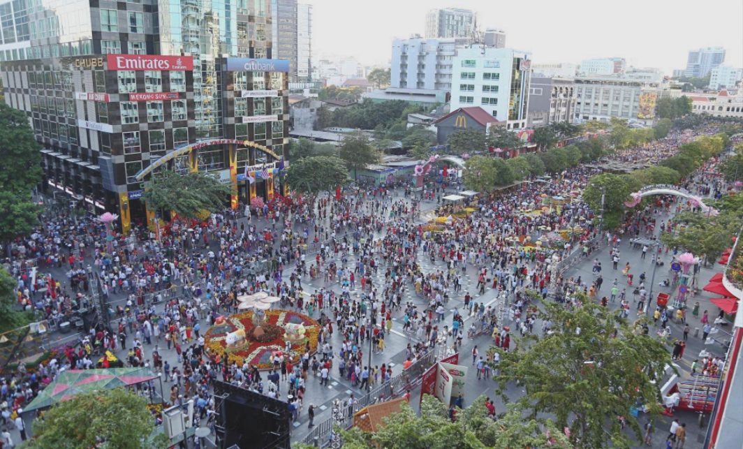 phố đi bộ nguyễn huệ trung tâm quận 1 điểm mấu chốt hạ  tầng của the global city ở đâu
