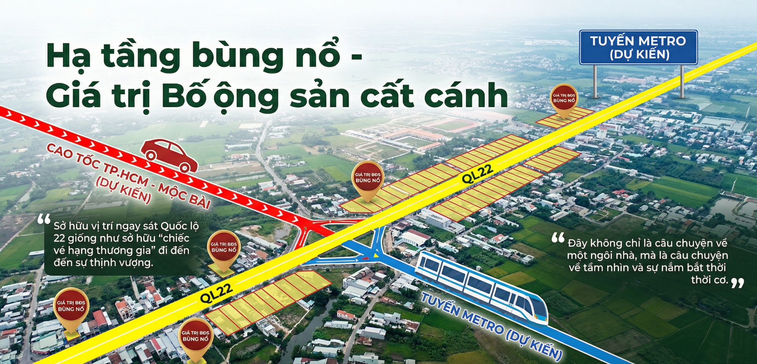 Sở hữu một tài sản gắn liền với sự phát triển của quốc lộ 22 hóc môn không chỉ là tích lũy của cải, mà là khẳng định vị thế cá nhân. Bạn không chỉ mua một nơi ở, bạn đang mua một tương lai, một vị trí trong cộng đồng những người dẫn dắt xu hướng tại Tây Bắc TP.HCM. Hãy cùng Mc Holdings chứng kiến sự lột xác ngoạn mục này từng ngày trên chính cung đường quốc lộ 22 hóc môn.