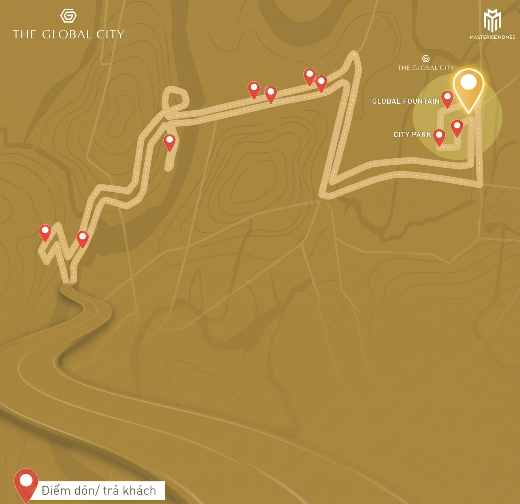 tuyến xe buyết đi về global city