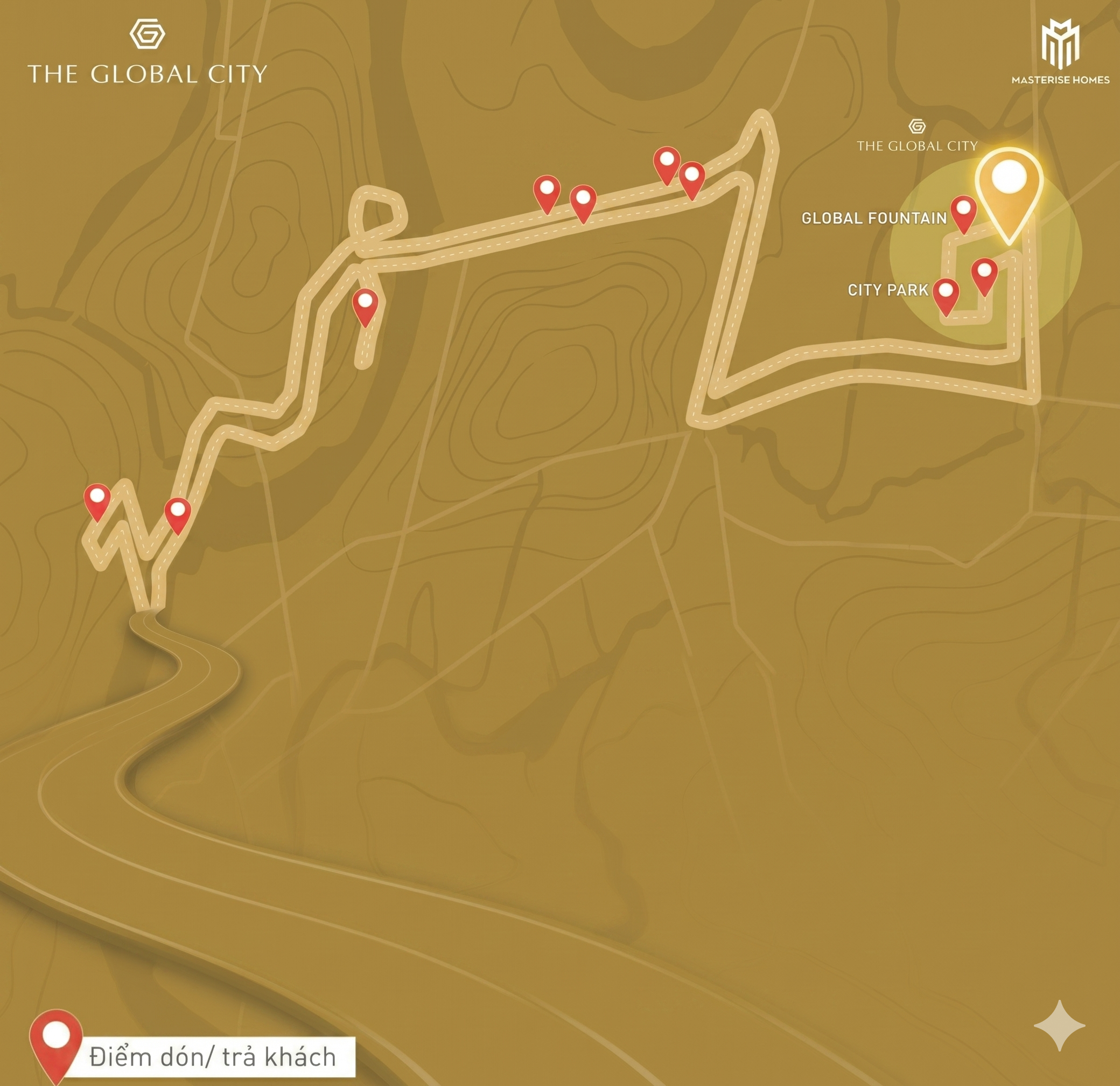 tuyến xe buyết đi về global city