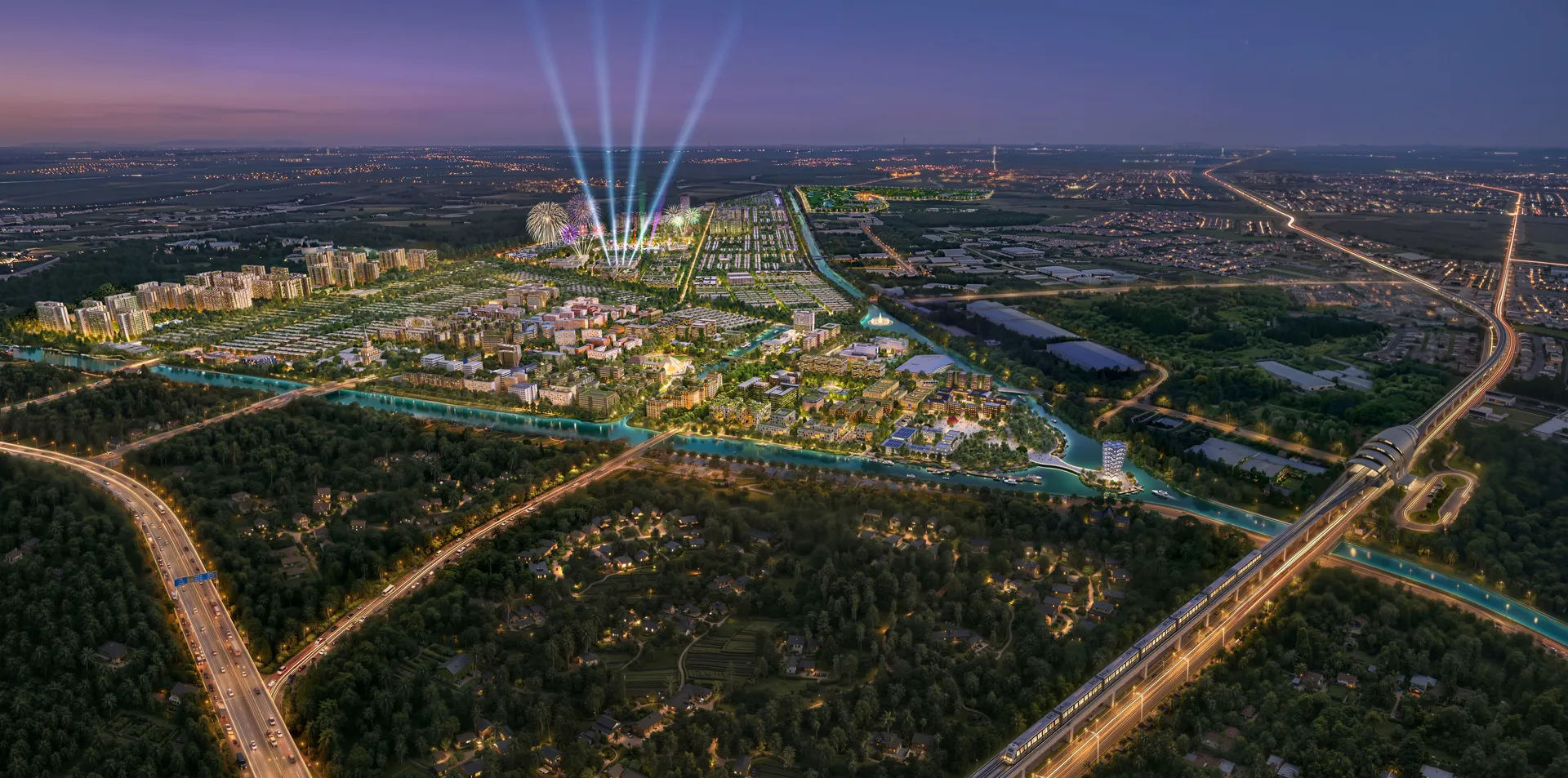 Dự án Vinhomes SaiGon Park Hóc Môn - phối cảnh từ trên cao