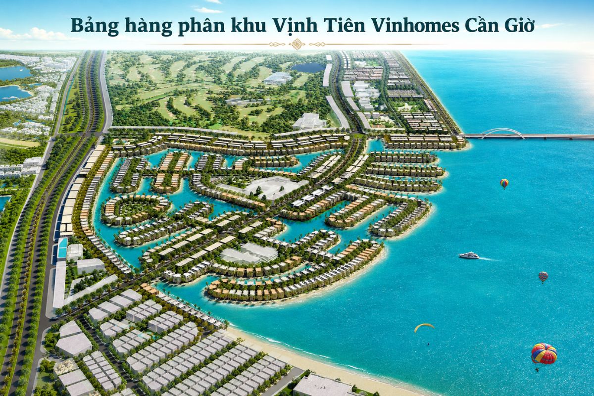 Phân khu Vịnh Tiên Vinhomes Cần Giờ đợt 1 chính là tiêu điểm tài chính kích hoạt sóng dòng tiền quy mô lớn nhất năm 2026 tại đại đô thị lấn biển 10 tỷ USD.