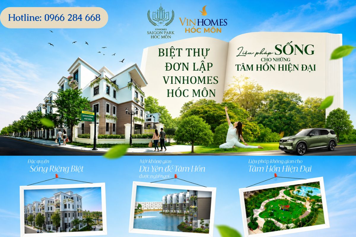 Đầu tư vào biệt thự đơn lập Vinhomes Hóc Môn đang trở thành xu hướng dịch chuyển mạnh mẽ