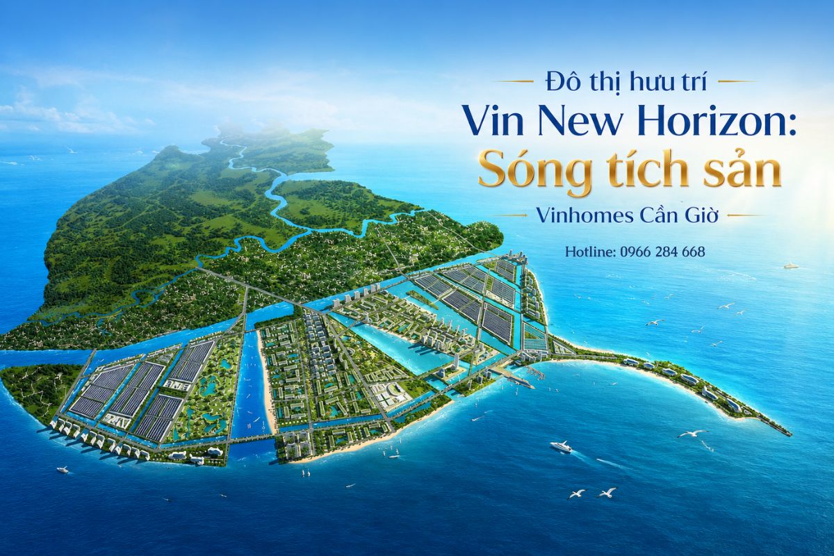 Đô thị hưu trí Vin New Horizon nằm trong đại đô thị lấn biển Vinhomes Cần Giờ