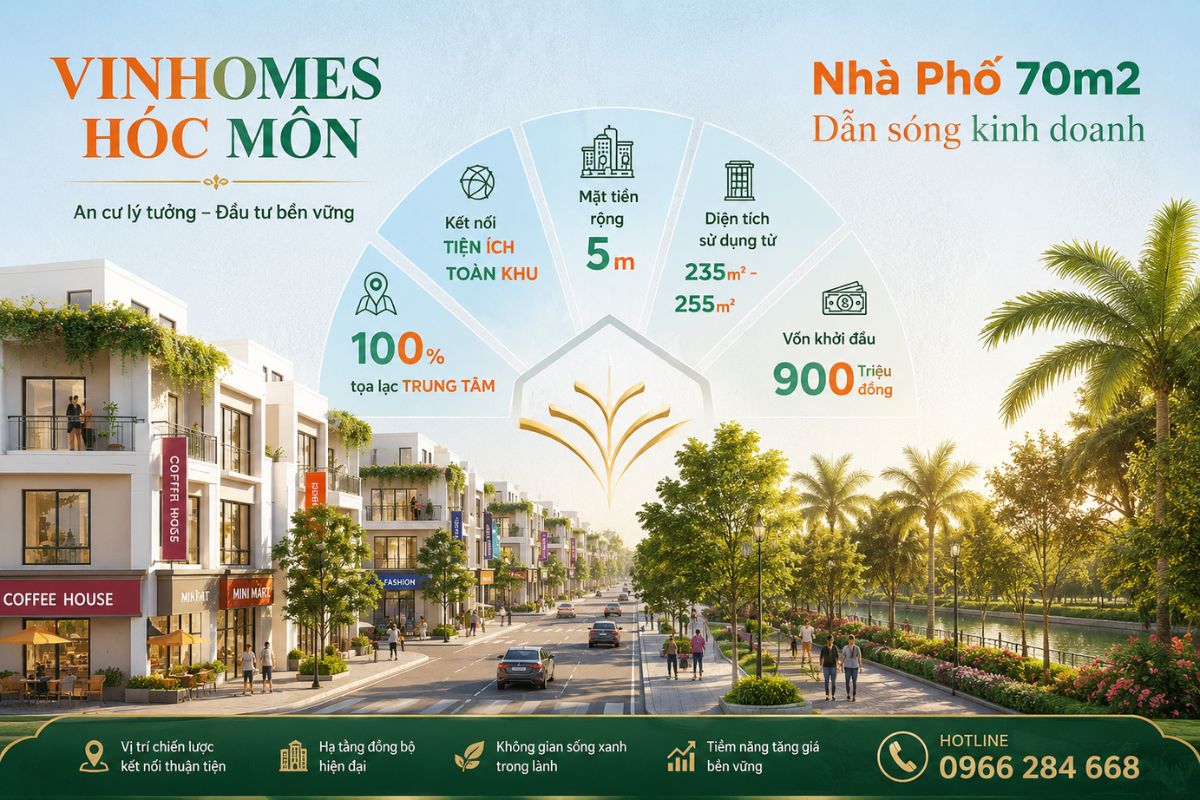 Có nên đầu tư mua Shophouse Vinhomes Hóc Môn