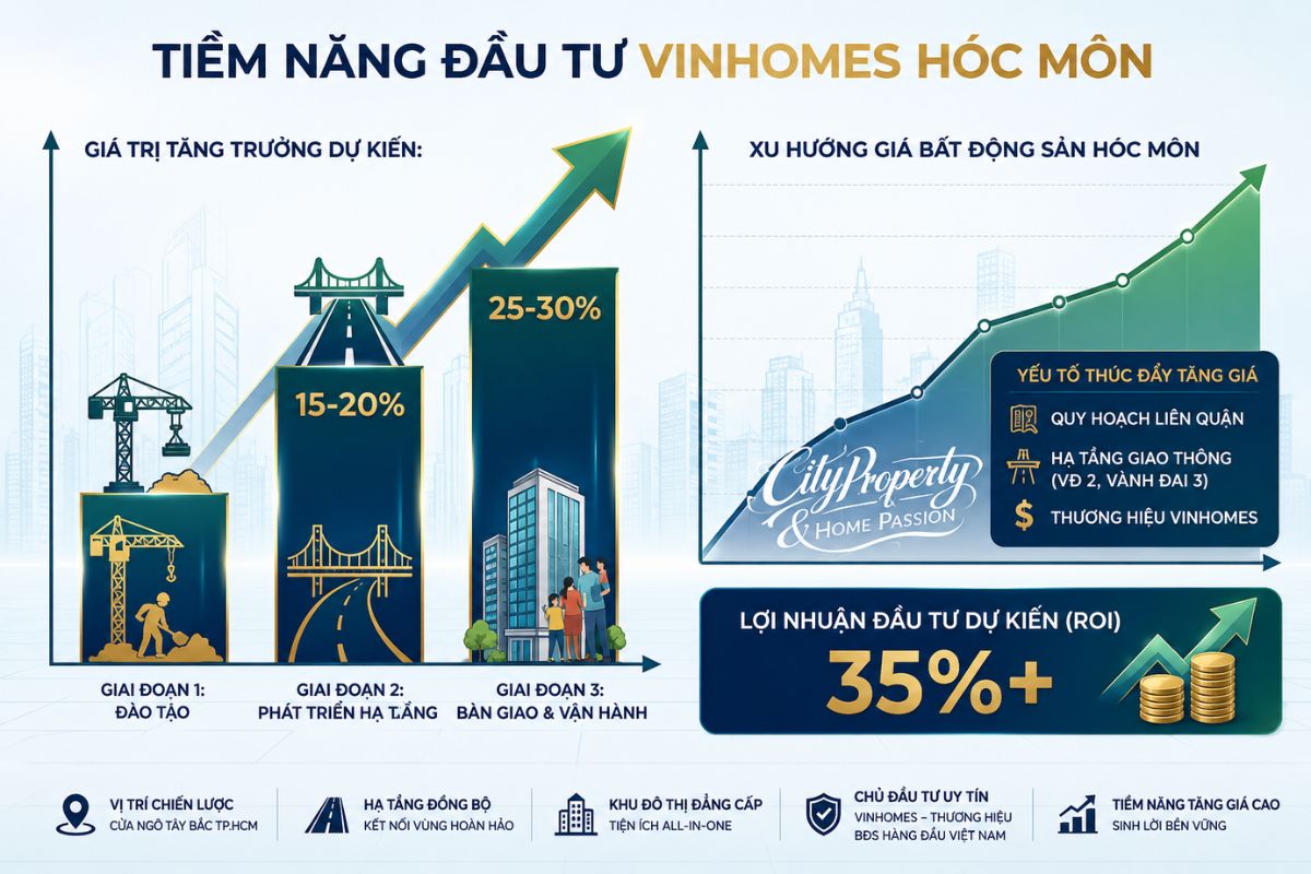 Tiềm năng đầu tư vào Shophouse Vinhomes Hóc Môn
