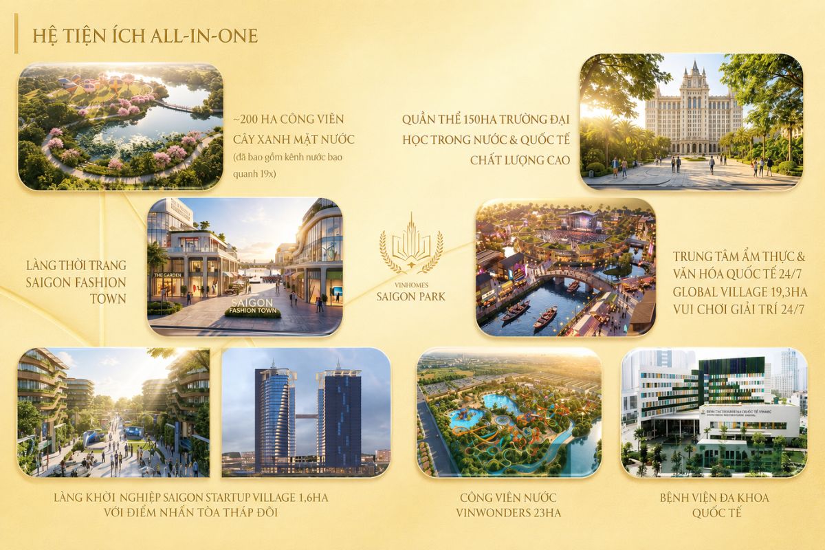 Hệ tiện ích trải nghiệm "All-in-one" Vinhomes Saigon Park